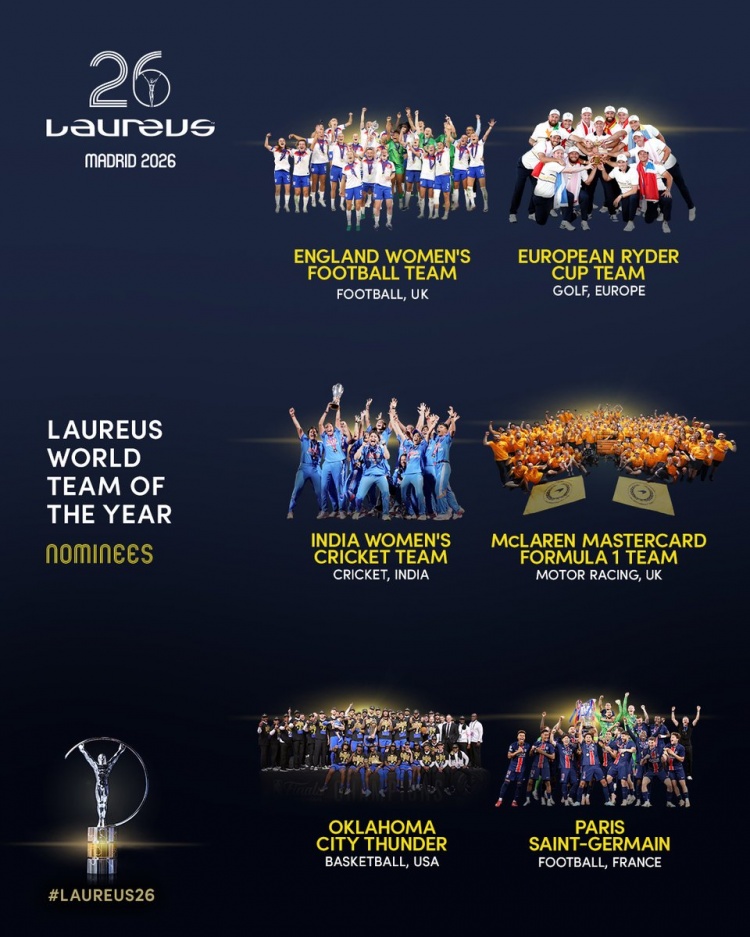 天博体育官方网站-2026年劳伦斯最佳团队候选：英格兰女足、巴黎圣日耳曼在列